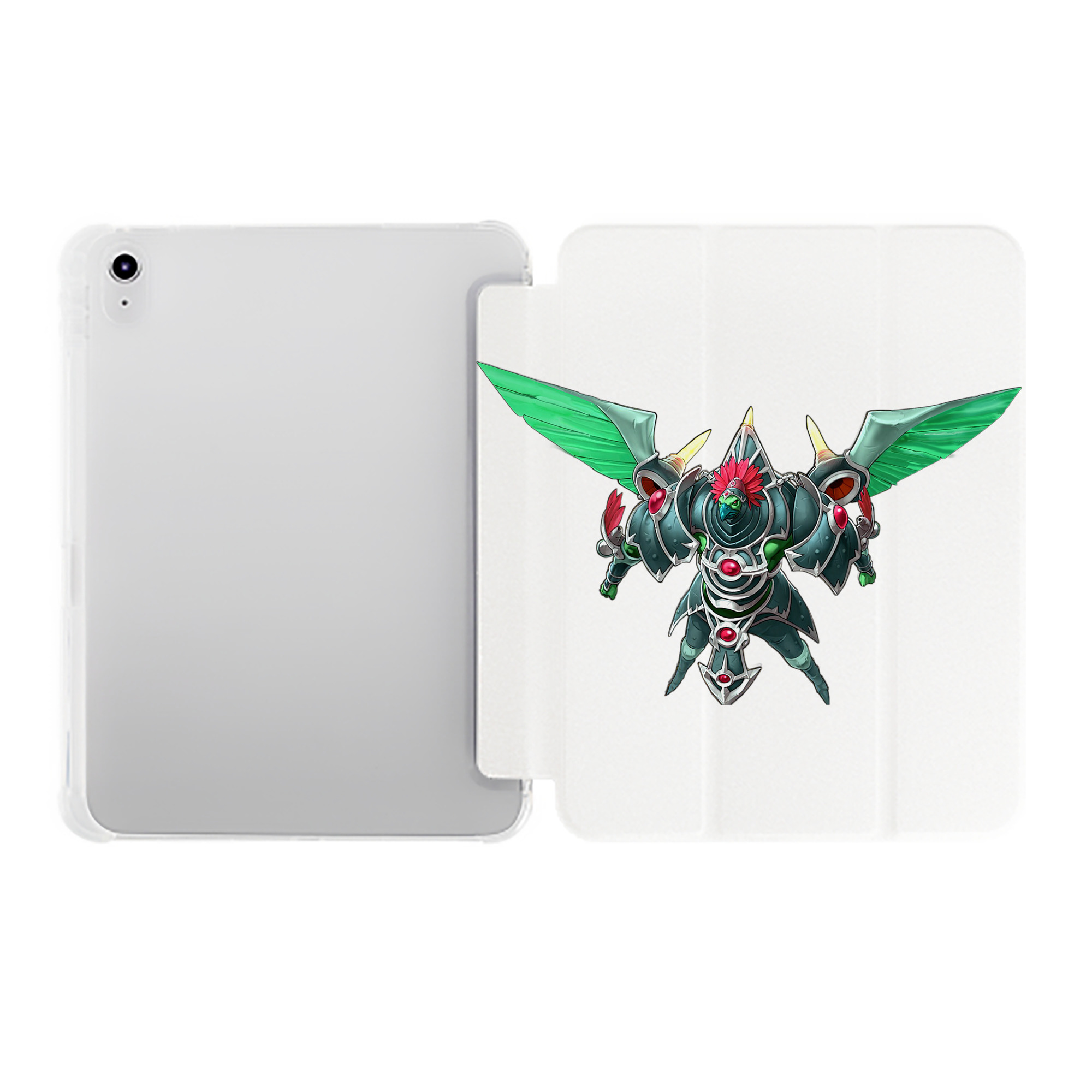 （画像用） 遊☆戯☆王 Yu-Gi-Oh! IPad ケース ペン収納付き 三つ折りスタンド PUレザー×シリコン 対応機種9.5/10.5/10.9インチ